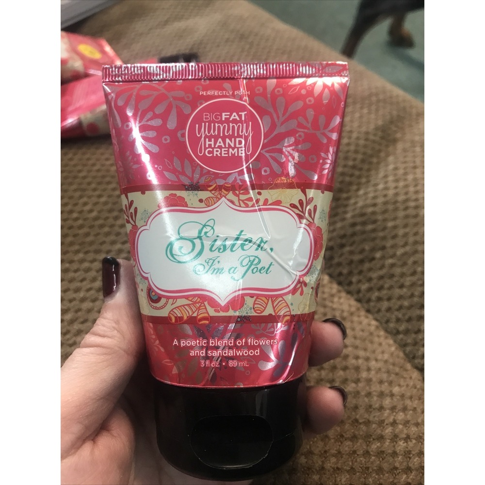 Perfectly Posh Sister I'm a Poet Big Fat Yummy‎ Hand Creme 3oz Flower Sandalwood